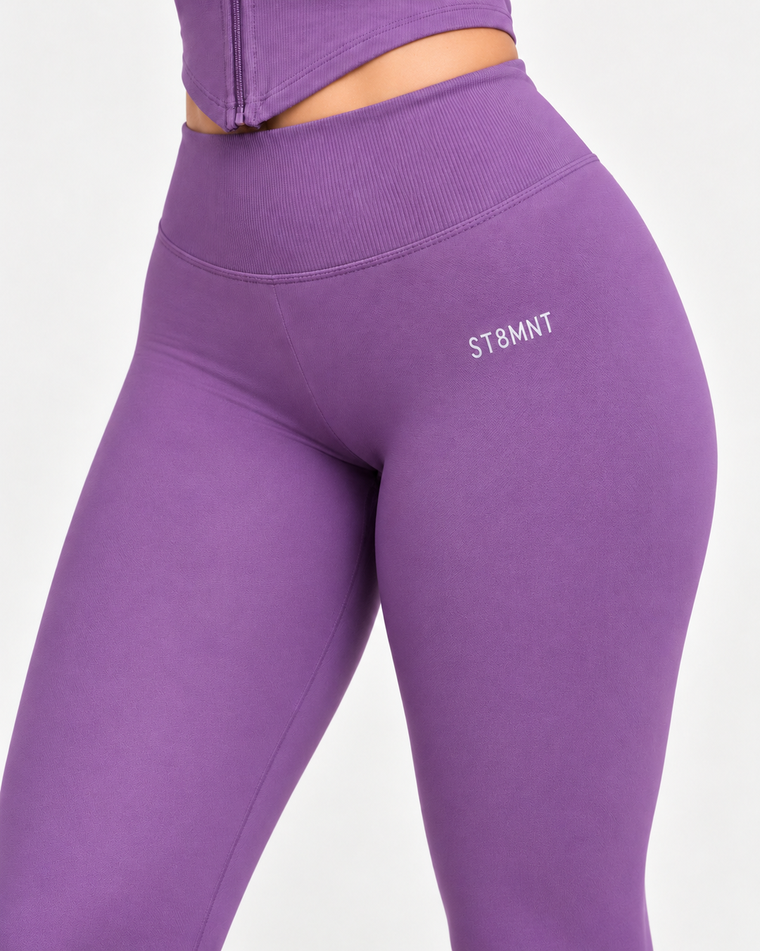 Violet träningsleggings för dam framifrån – ST8MNT