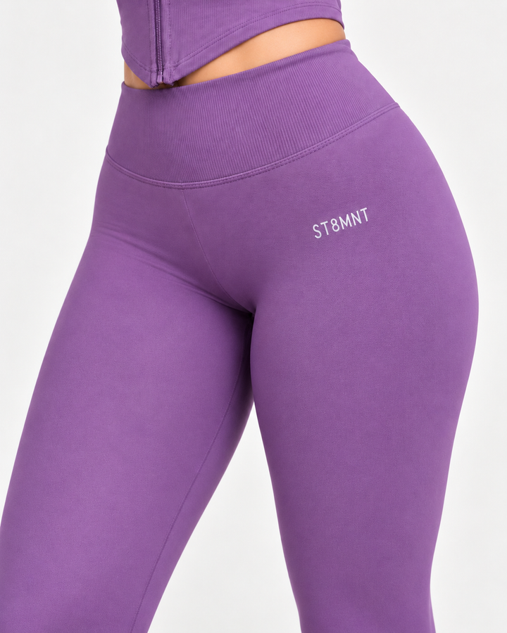 Violet träningsleggings för dam framifrån – ST8MNT