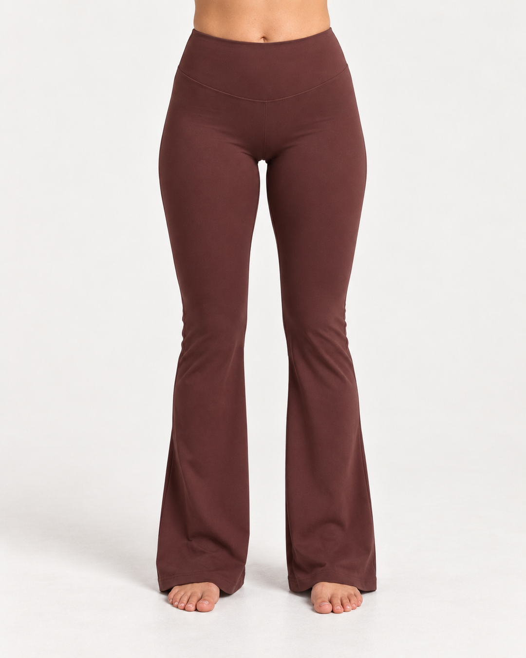 Bruna wide leg-träningsbyxor för dam framifrån – ST8MNT